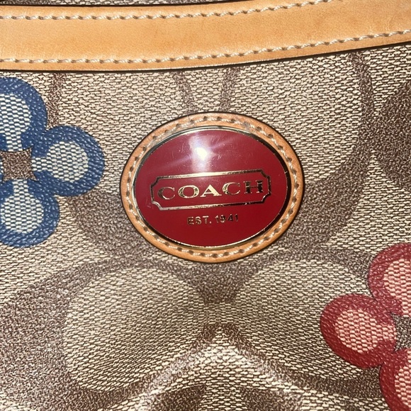 COACH FLORAL SIGNATURE bag shoulder crossbody buckle strap vintage y2k limited - Picture 15 of 16